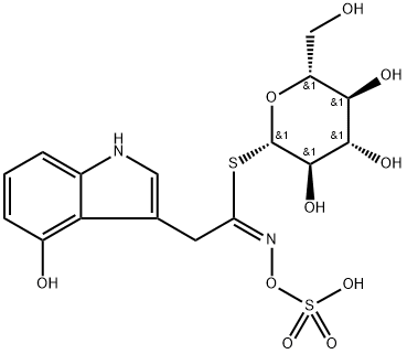 4-Hydroxyglucobrassicin Structure