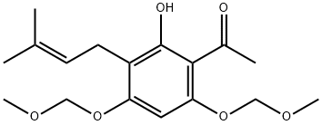 1-[2-Hydroxy-4,6-bis(methoxymethoxy)-3-(3-methyl-2-butenyl)phenyl]
ethanone Structure