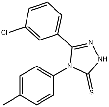 3H-1,2,4-Triazole-3-thione, 5-(3-chlorophenyl)-2,4-dihydro-4-(4-methylphenyl)- Structure