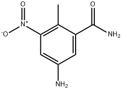 5-氨基-2-甲基-3-硝基苯甲酰胺 结构式