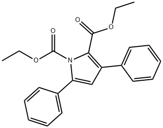 1H-Pyrrole-1,2-dicarboxylic acid, 3,5-diphenyl-, 1,2-diethyl ester Struktur