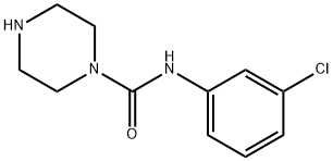 1-Piperazinecarboxamide, N-(3-chlorophenyl)- Structure