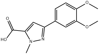 3-(3,4-dimethoxyphenyl)-1-methyl-1{H}-pyrazole-5-carboxylic acid Structure