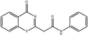 4H-1,3-Benzothiazine-2-acetamide, 4-oxo-N-phenyl- Struktur