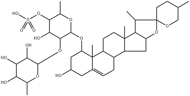 麦冬皂苷B单硫酸酯 结构式