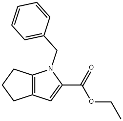 Cyclopenta[b]pyrrole-2-carboxylic acid, 1,4,5,6-tetrahydro-1-(phenylmethyl)-, ethyl ester Structure