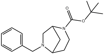 2,6-Diazabicyclo[3.2.1]octane-2-carboxylic acid, 6-(phenylmethyl)-, 1,1-dimethylethyl ester Structure