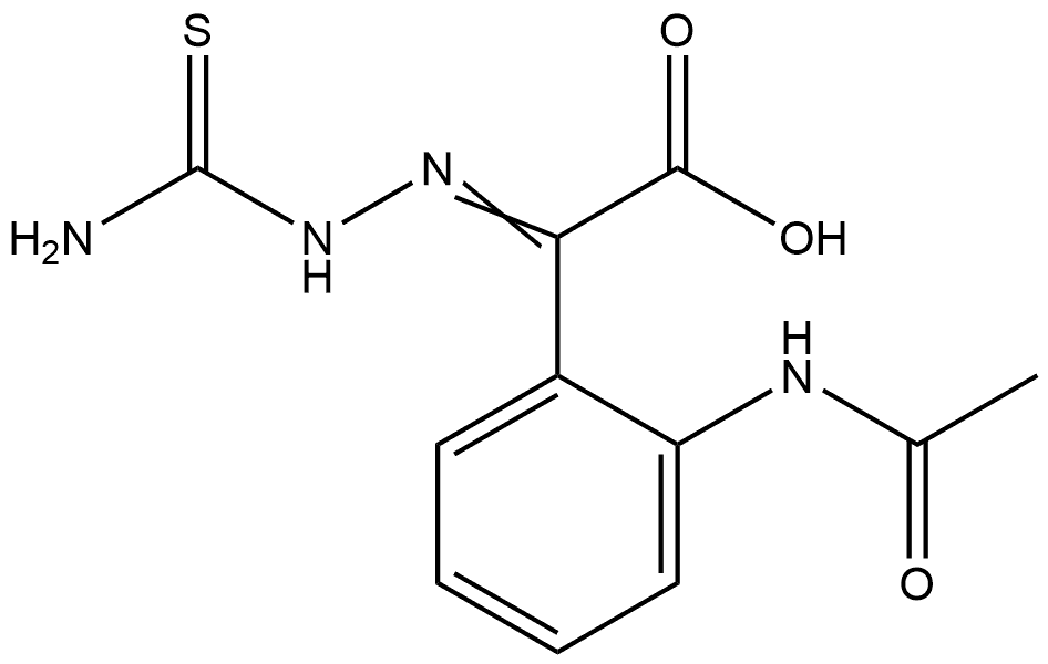 Benzeneacetic acid, 2-(acetylamino)-α-[2-(aminothioxomethyl)hydrazinylidene]-