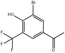 3-溴-4-羟基-5-三氟甲基苯乙酮 结构式