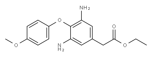 Benzeneacetic acid, 3,5-diamino-4-(4-methoxyphenoxy)-, ethyl ester