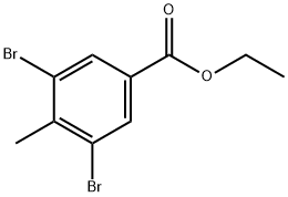 3,5-二溴-4-甲基苯甲酸乙酯 结构式