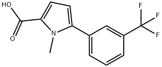1H-Pyrrole-2-carboxylic acid, 1-methyl-5-[3-(trifluoromethyl)phenyl]- 结构式