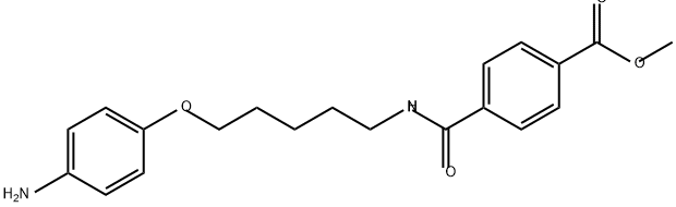 Benzoic acid, 4-[[[5-(4-aminophenoxy)pentyl]amino]carbonyl]-, methyl ester Structure