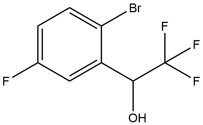 Benzenemethanol, 2-bromo-5-fluoro-α-(trifluoromethyl)- 结构式