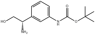 Carbamic acid, N-[3-[(1S)-1-amino-2-hydroxyethyl]phenyl]-, 1,1-dimethylethyl ester Struktur