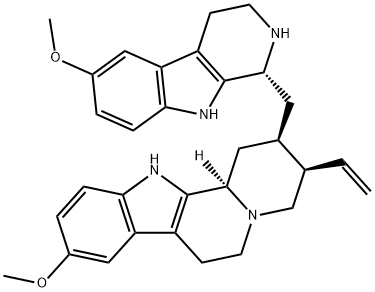 (3β)-18,19-Didehydro-10-methoxy-16-[(R)-2,3,4,9-tetrahydro-6-methoxy-1H-pyrido[3,4-b]indol-1-yl]-17-norcorynan 结构式