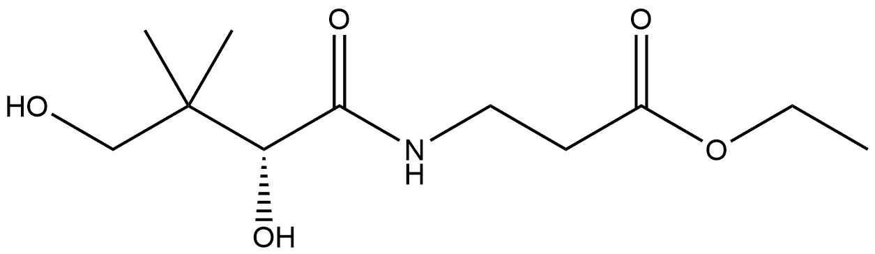 β-Alanine, N-[(2R)-2,4-dihydroxy-3,3-dimethyl-1-oxobutyl]-, ethyl ester Struktur
