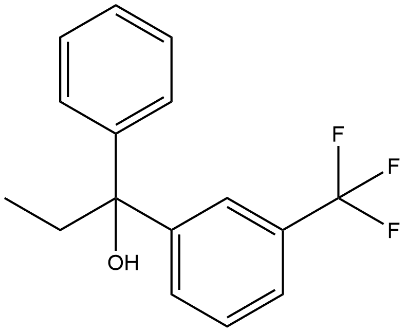 (-)-α-Ethyl-α-phenyl-3-(trifluoromethyl)benzenemethanol Struktur