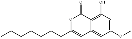1H-2-Benzopyran-1-one, 3-heptyl-8-hydroxy-6-methoxy- Structure