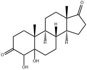 Androstane-3,17-dione, 4,5-dihydroxy- (6CI,9CI) Structure