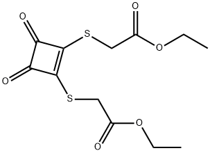 2,2′-[(3,4-二氧代-1-环丁烯-1,2-二基)双(硫基)]二乙酸二乙酯, 1176480-33-3, 结构式