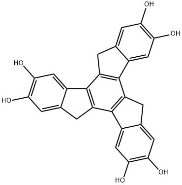 5H-Tribenzo[a,f,k]trindene-2,3,7,8,12,13-hexol, 10,15-dihydro- Struktur