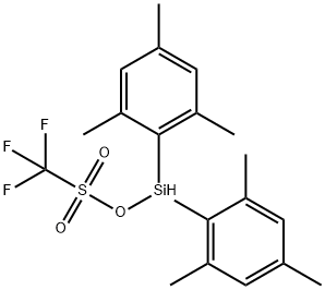 双(2,4,6-三甲基苯基)硅烷基 三氟甲磺酸盐, 117940-79-1, 结构式