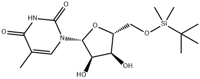 Uridine, 5'-O-[(1,1-dimethylethyl)dimethylsilyl]-5-methyl- Structure