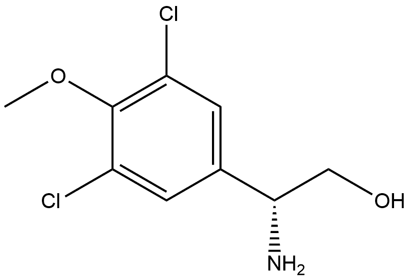 Benzeneethanol, β-amino-3,5-dichloro-4-methoxy-, (βR)- 结构式