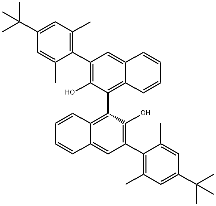 [1,1'-Binaphthalene]-2,2'-diol, 3,3'-bis[4-(1,1-dimethylethyl)-2,6-dimethylphenyl]-, (1R)- Structure