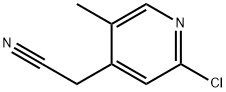 2-(2-氯-5-甲基吡啶-4-基)乙腈 结构式