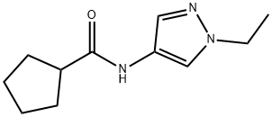 Cyclopentanecarboxamide, N-(1-ethyl-1H-pyrazol-4-yl)- Structure