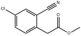 Benzeneacetic acid, 4-chloro-2-cyano-, methyl ester 结构式