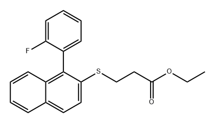 Propanoic acid, 3-[[1-(2-fluorophenyl)-2-naphthalenyl]thio]-, ethyl ester