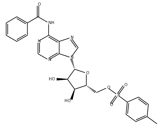 Adenosine, N-benzoyl-, 5'-(4-methylbenzenesulfonate) (9CI)