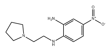 1,2-Benzenediamine, 4-nitro-N1-[2-(1-pyrrolidinyl)ethyl]- 结构式