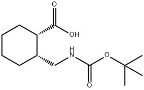 (1S,2R)-2-(BOC-氨基-甲基)-环己烷甲酸 结构式