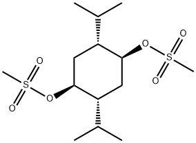 1,4-Cyclohexanediol, 2,5-bis(1-methylethyl)-, 1,4-dimethanesulfonate, (1S,2R,4S,5R)- Structure
