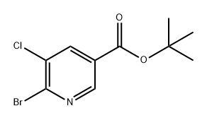 3-Pyridinecarboxylic acid, 6-bromo-5-chloro-, 1,1-dimethylethyl ester Structure