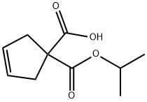 3-Cyclopentene-1,1-dicarboxylic acid, 1-(1-methylethyl) ester Structure