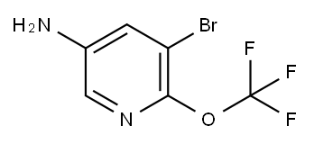 3-氨基-5-溴-6-(三氟甲氧基)吡啶 结构式