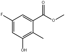 5-氟-3-羟基-2-甲基苯甲酸甲酯, 1369805-60-6, 结构式
