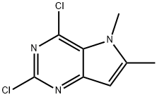 2,4-二氯-5,6-二甲基-5H-吡咯并[3,2-D]嘧啶 结构式