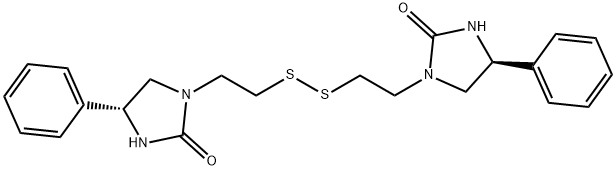 2-Imidazolidinone, 1,1'-(dithiodi-2,1-ethanediyl)bis[4-phenyl-, [S-(R*,R*)]- (9CI) Structure