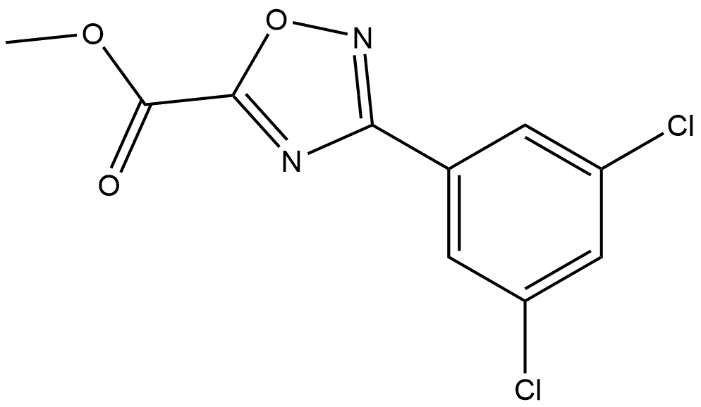 3-(3,5-二氯苯基)-1,2,4-噁二唑-5-甲酸甲酯, 1384080-17-4, 结构式
