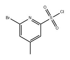 6-溴-4-甲基吡啶-2-磺酰氯 结构式