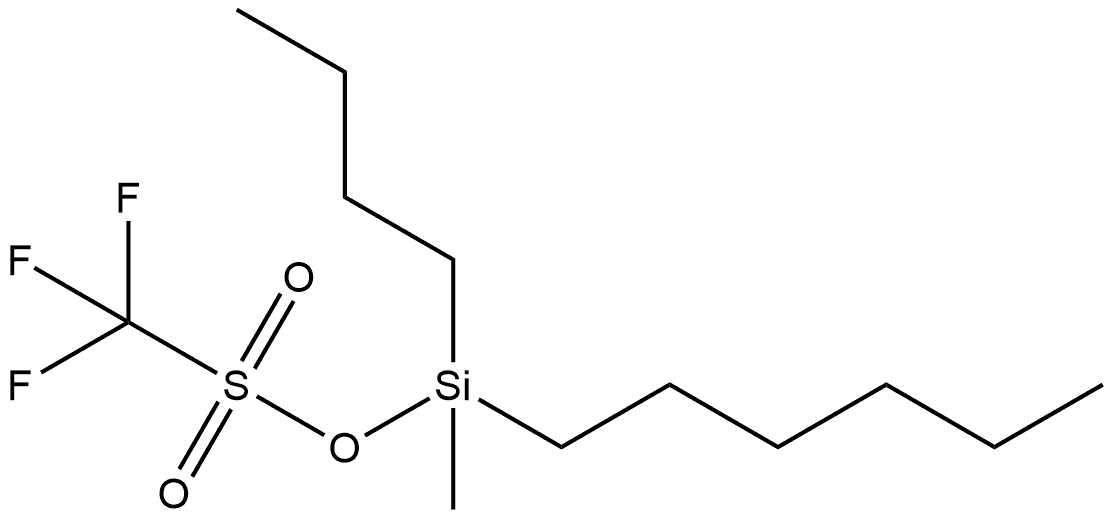 丁基己基甲基硅烷基 三氟甲磺酸盐, 1393804-10-8, 结构式