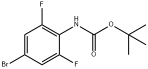 Carbamic acid, N-(4-bromo-2,6-difluorophenyl)-, 1,1-dimethylethyl ester Structure