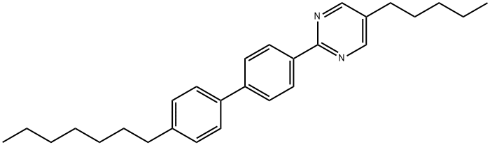 Pyrimidine, 2-(4'-heptyl[1,1'-biphenyl]-4-yl)-5-pentyl- Structure