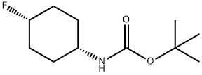 Carbamic acid, N-(cis-4-fluorocyclohexyl)-, 1,1-dimethylethyl ester Structure